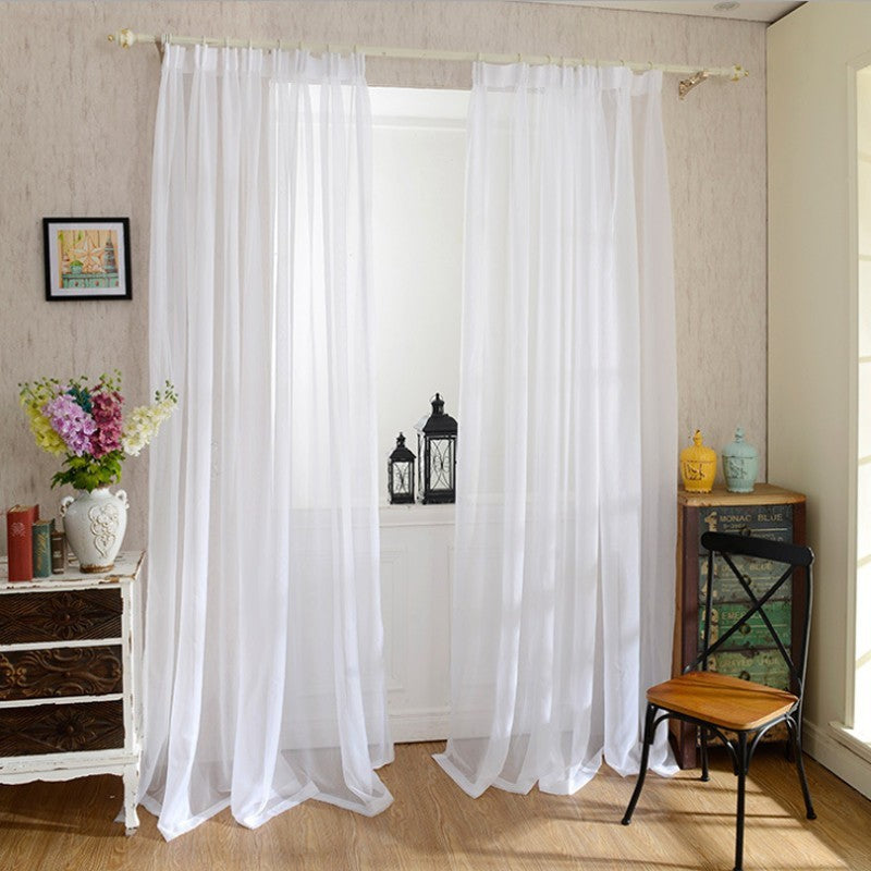White Gauze Curtain Finished Product