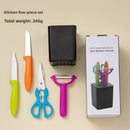 Kitchen Set Household Baby Food Supplemental Gadget Internet Celebrity Scissors Fruit Knife Bottle Opener Peeler Knife Six-piece Set