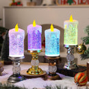 Colorful Gradient Christmas Crystal Lamp with Automatic Snowfall
