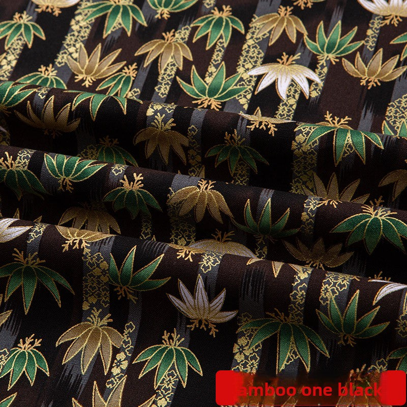 All-cotton Japanese-style gold-embossed fabric