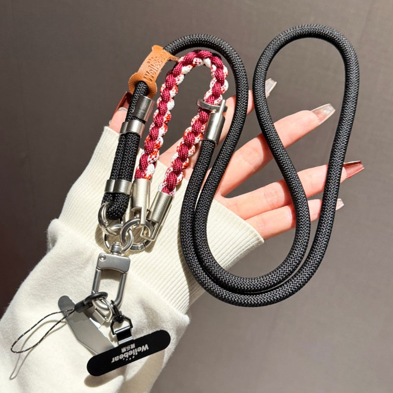 Adjustable mobile phone lanyard