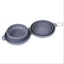 Collapsible Dual Pet Bowl ? Foldable Rubber Food & Water Dish for Dogs & Cats
