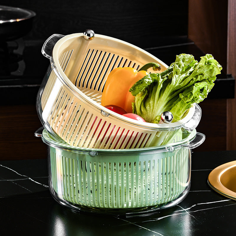 Drain Basket Manual Laundry-drier Kitchen Manual Salad Spinner