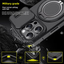 Magnetic Sliding Window Phone Case for iPhone 11 to 17 Pro Max