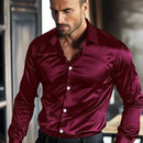 Men's Casual Glossy Draping Business Leisure Iron-free Anti-wrinkle Shirt