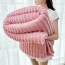 Soft Coral Fleece Blanket