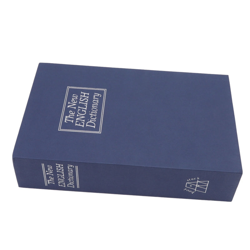 Dictionary Coin Piggy Banks Money Saving Box with Coded Lock Book Shape Secret Birthday Gift for Kids Safe Box Blue L