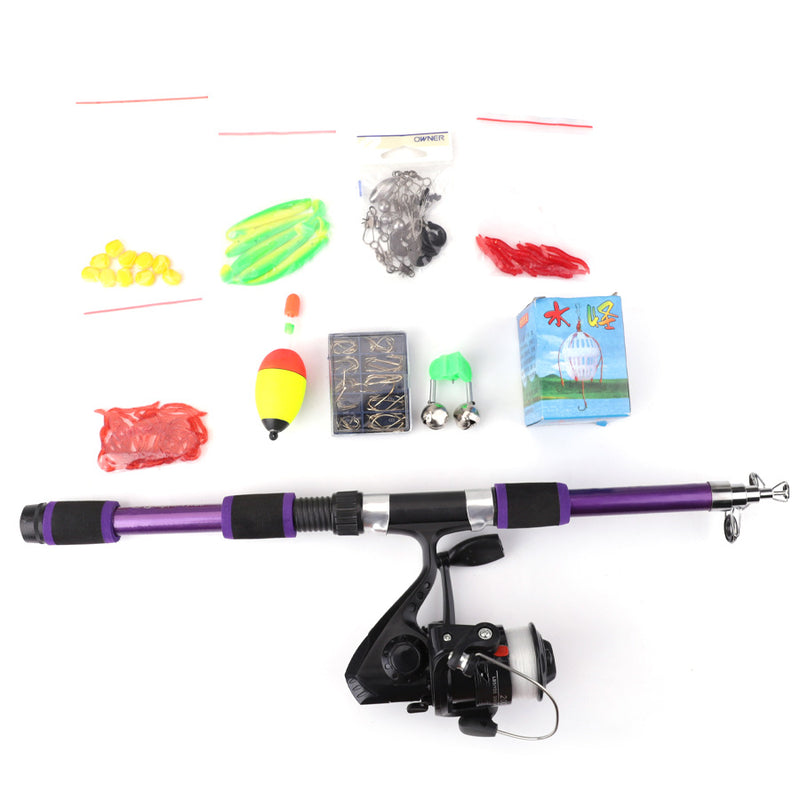 FISHKING Telescopic Fishing Rod Set with Reel and Accessories