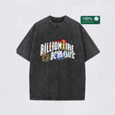 Retro Washed Cotton Short Sleeve Printed T-Shirt