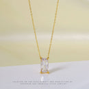 Stainless Steel Zircon Necklace