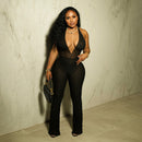 Women's Halterneck Lace Jumpsuit