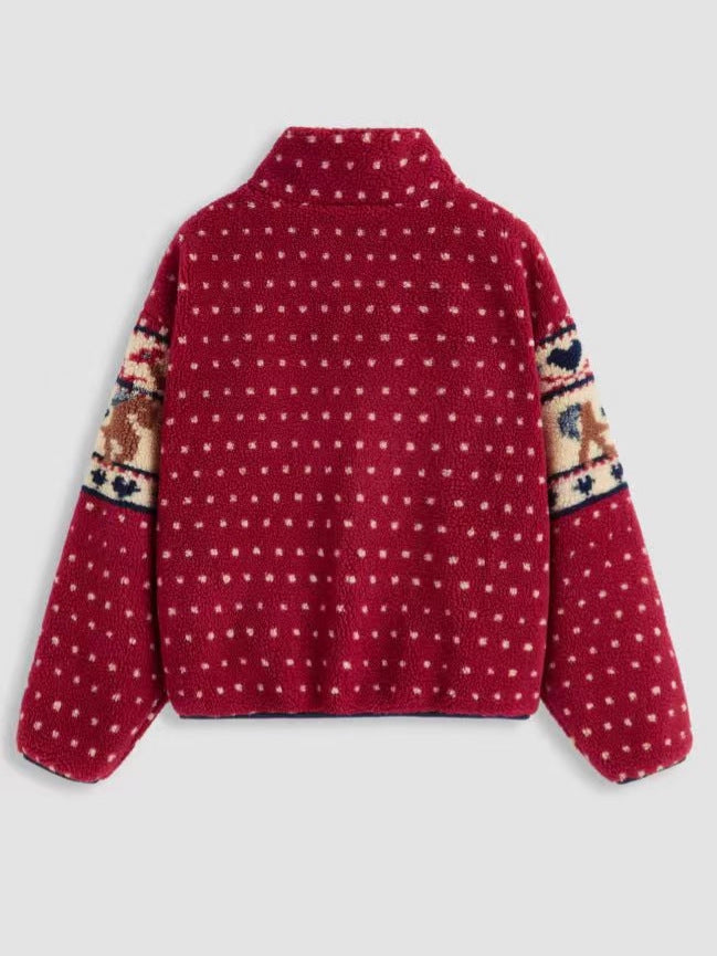 Snowflake moose fur coat