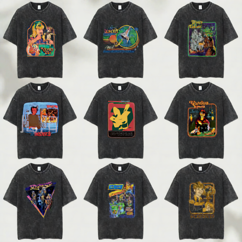 Washed and distressed T-shirt