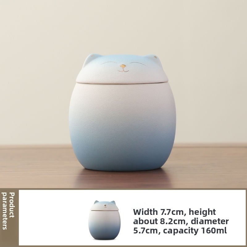 Cute Cat Tea Leaf Jar