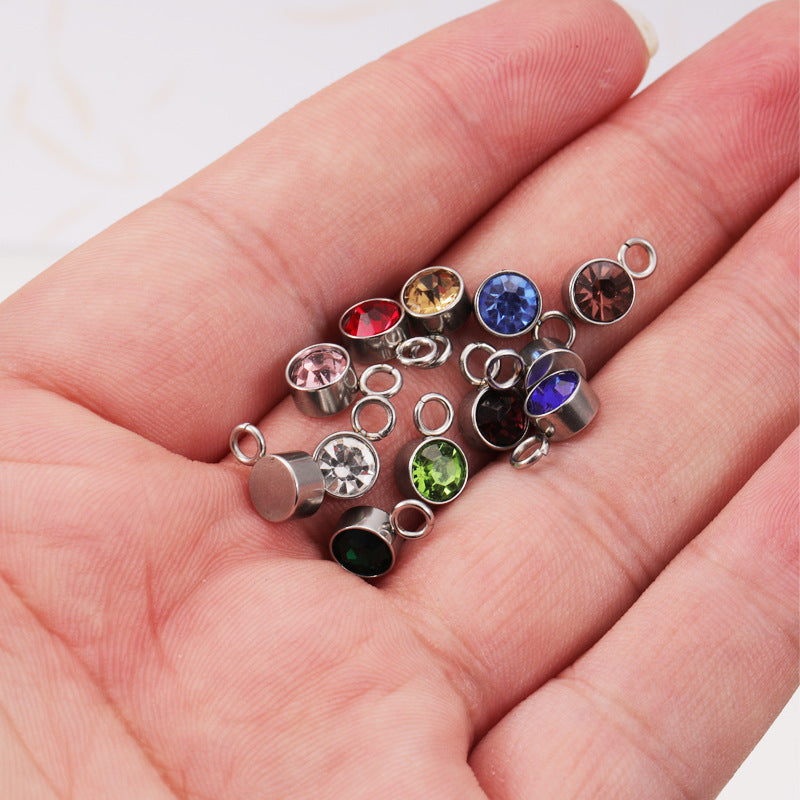 Stainless Steel Birthstone Pendant