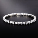 925 Silver Moissanite Tennis Chain Bracelet Necklace