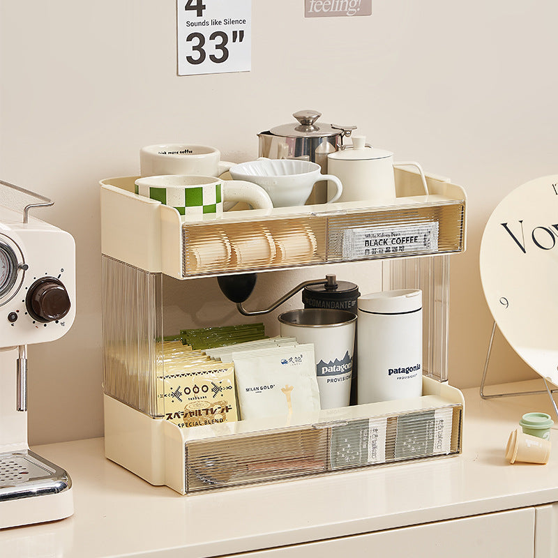 Desktop coffee storage rack