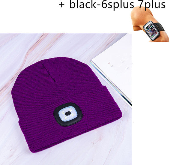 LED luminous knitted hat