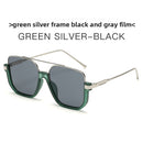 Plain double-beam large-frame anti-blue light retro glasses