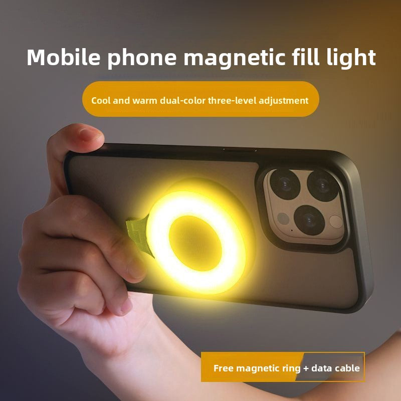 Magnetic Phone Fill Light with Adjustable Dual Temperature