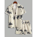 Men's Short-Sleeved Shirt and Beach Pants Set