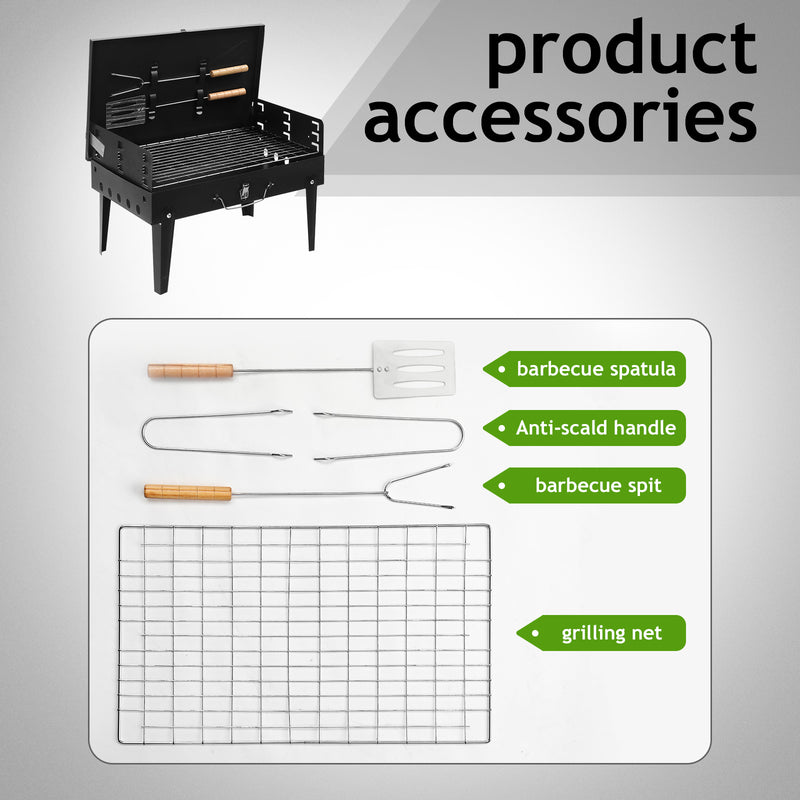 Black Portable Square Carbon Oven