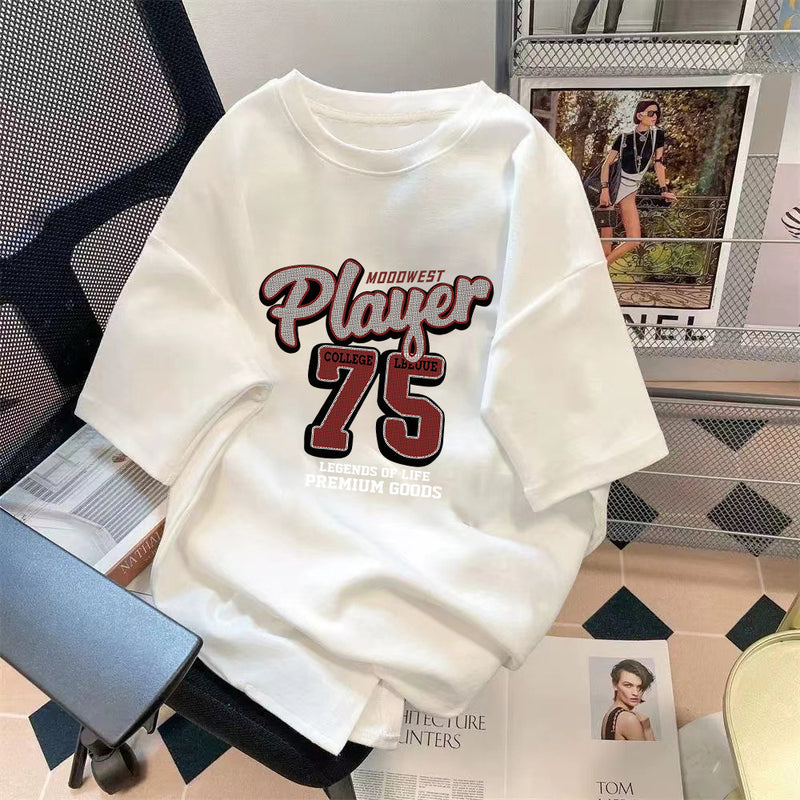 Trendy Summer Bear Print Loose T-Shirt