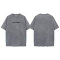 Distressed Washed Gradient Print Cotton T-shirt