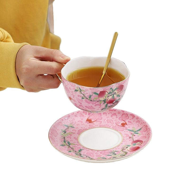 Enamel Color Ceramic Coffee Cup Set