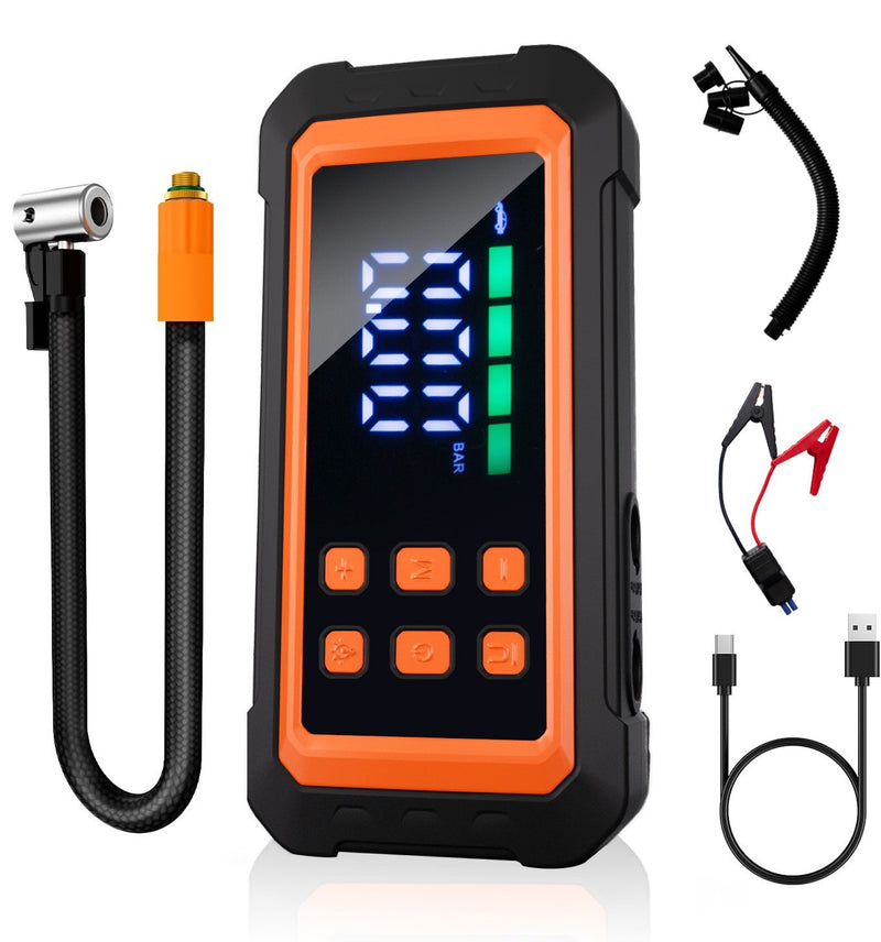 Portable Digital Car Tire Inflator with Power Bank Function