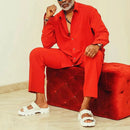 Men's Casual Long Sleeve Shirt and Pants Set