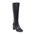 Women's Thick Heel High Boots with Side Zipper