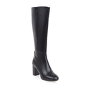 Women's Thick Heel High Boots with Side Zipper