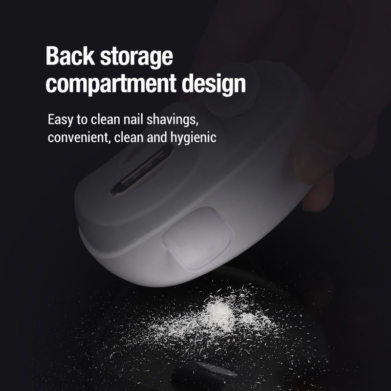 Electric Nail Clippers With Light Automatic Anicure Trimmer Baby Fingernail Toe Scissors Pedicure Polishing Nails Cutter