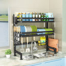 Kitchen Sink Dish Drying Rack with Adjustable Layers