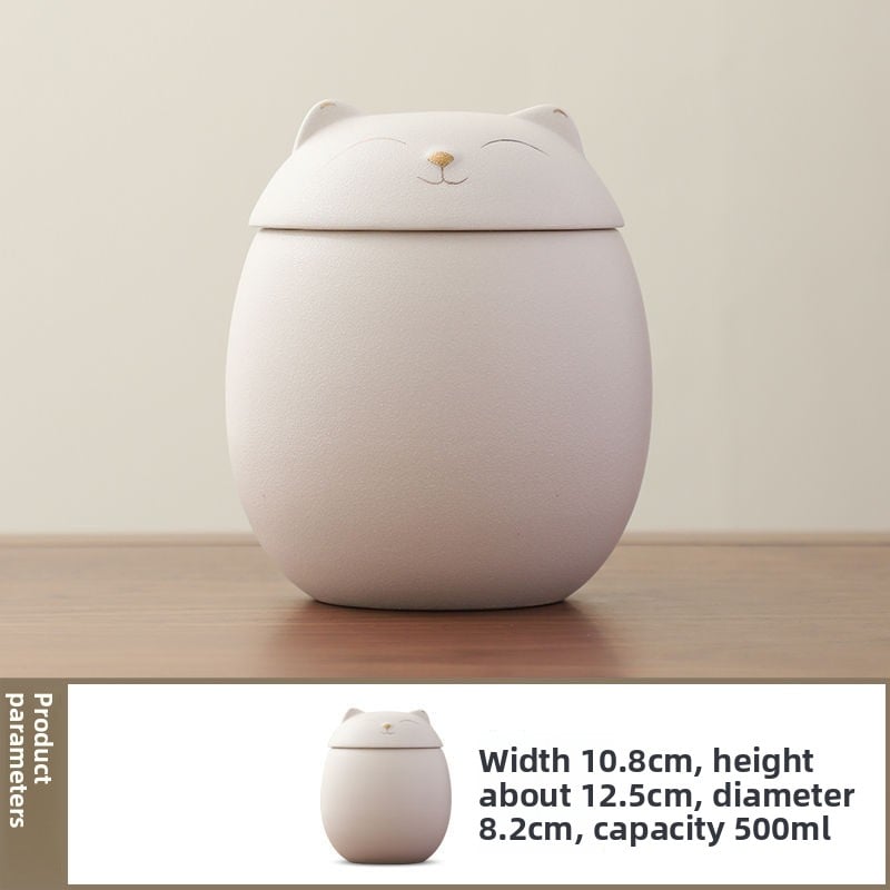 Cute Cat Tea Leaf Jar