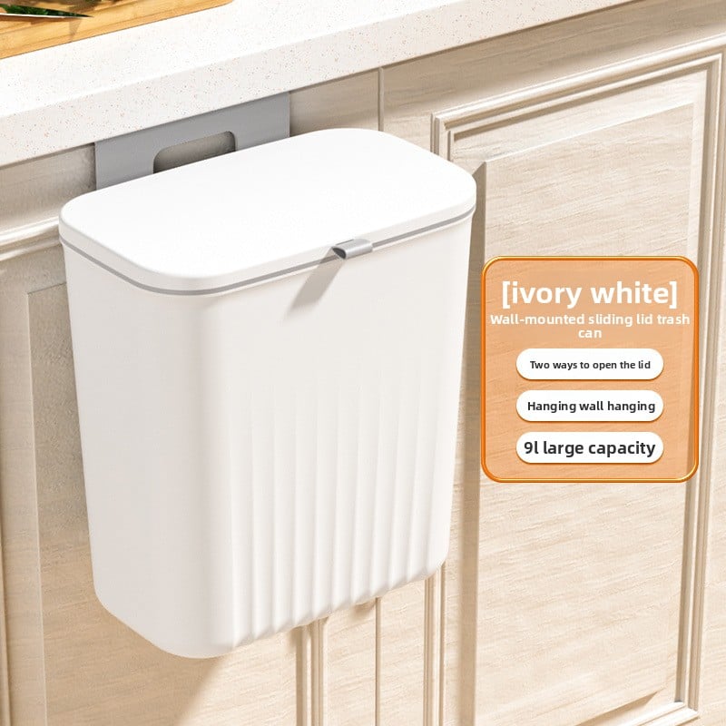 Wall-mounted kitchen trash can