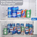 Fridge Drink Organizer-Adjustable Soda Dispenser With Smooth, Fast Pusher Glide