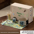Hand-painted Matcha Tea Whisk Set with Ceramic Bowl