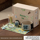 Hand-painted Matcha Tea Whisk Set with Ceramic Bowl