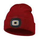 Outdoor sports LED button electronic light knitted hat