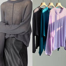 Round Neck Lazy Large Design Front And Rear Drum Seam Three-dimensional Top