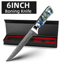 Damascus Steel Kitchen Knife Set with Abalone Shell Handle