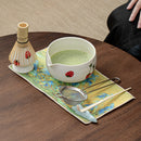 Hand-painted Matcha Tea Whisk Set with Ceramic Bowl
