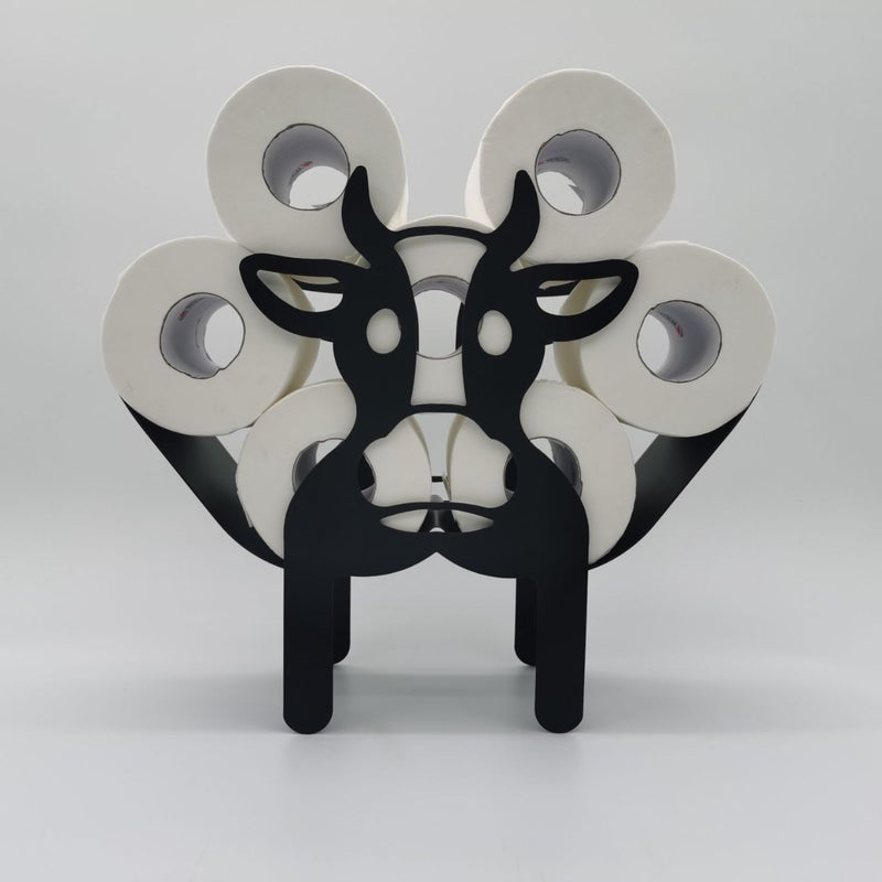 Cow Paper Holder Iron Tissue Stand