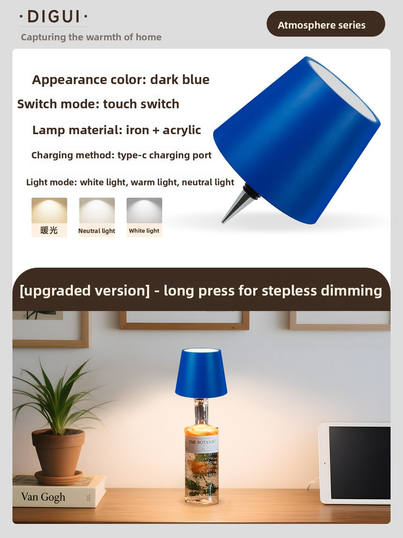 Bottle-shaped lamp - plug-in bedside lamp