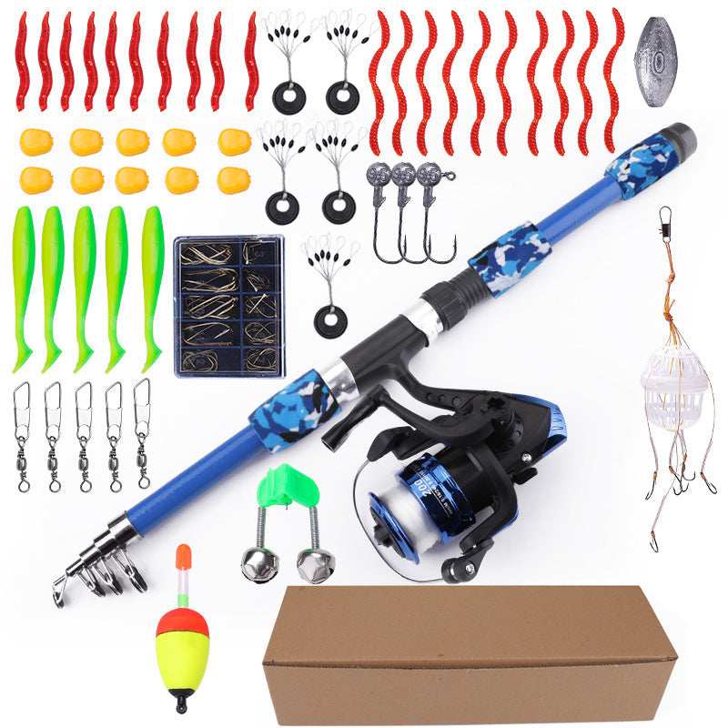 FISHKING Telescopic Fishing Rod Set with Reel and Accessories