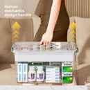 Portable Multi-Layer Transparent Medicine Storage Box