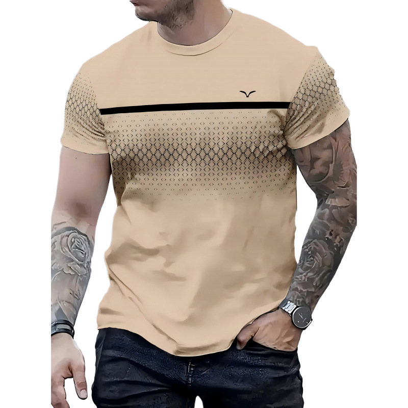 3D digital printed men's T-shirt