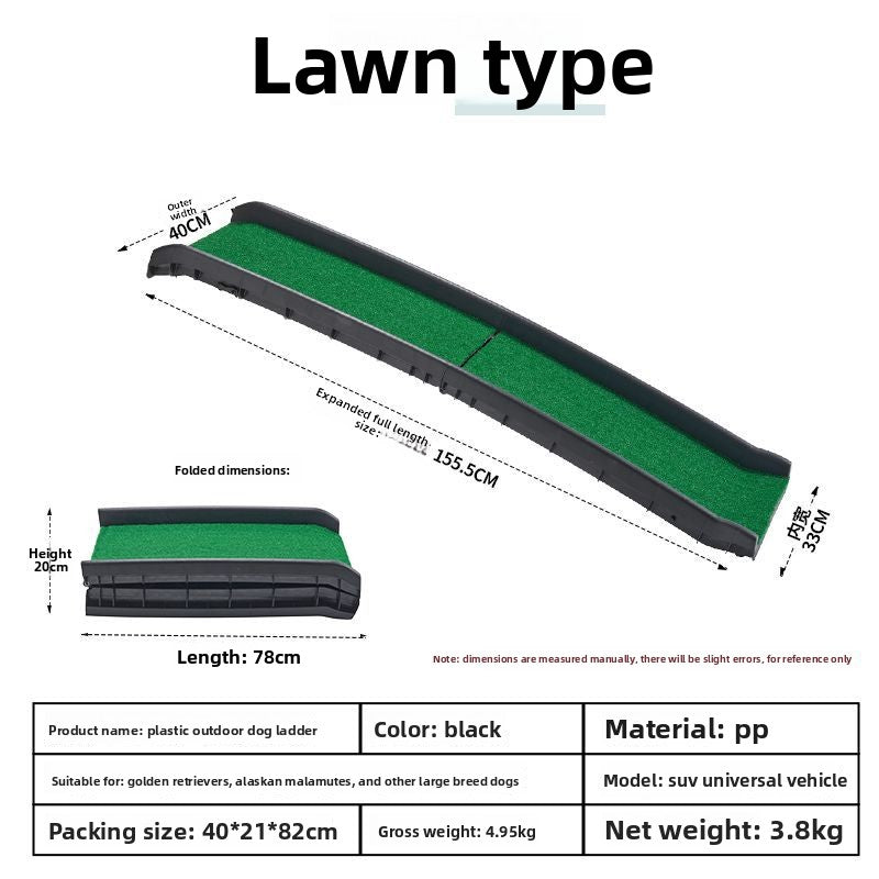 Foldable vehicle-mounted pet ladder